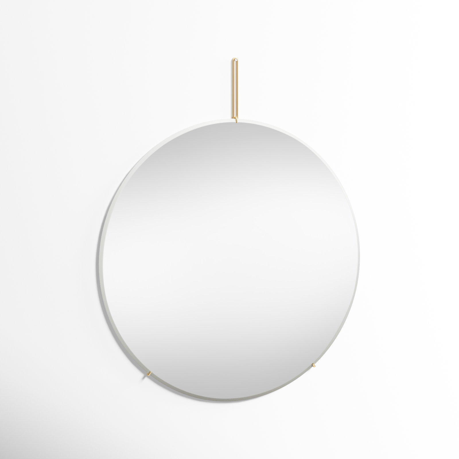 Galactic Stainless Steel Round Wall Mirror, 43.25" x 35.5"