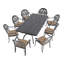 Ensemble de 9 meubles de patio en aluminium coulé avec coussins 9 pièces-236360377