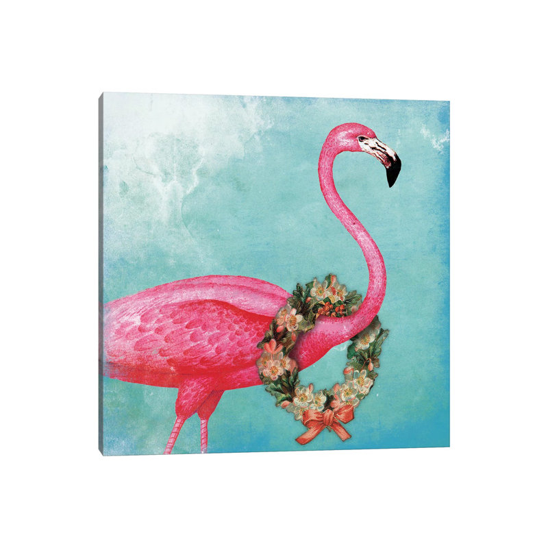 Christmas Flamingo by Jace Grey - Wrapped Canvas Print, 93.98 cm H x 93.98 cm W x 1.91 cm D