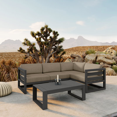 Avion 5 Piece Sectional Set - Black