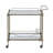 Kitchen Cart, Serving Cart With Glass Shelves