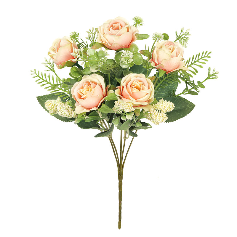 Bouquet de petites fleurs artificielles, Pêche