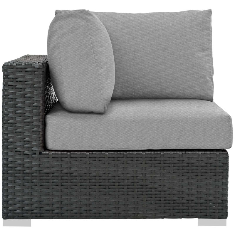 Modway Stopover Outdoor Patio Sunbrella Corner, Gray