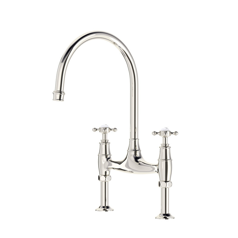Georgian Era™ Straight Deck Unions for Bridge Faucet, Polished Nickel