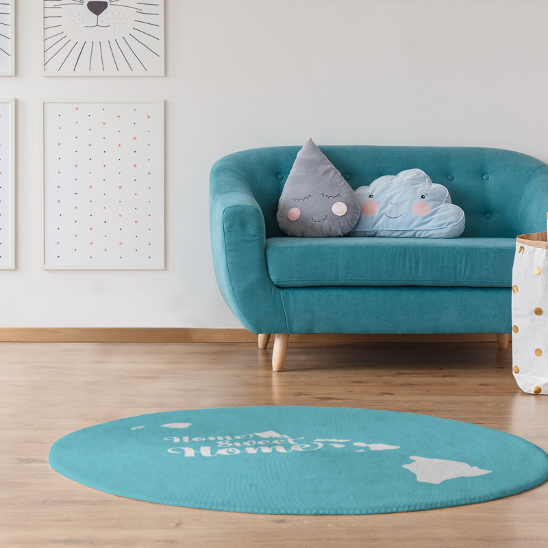 Chenille Indoor Rug, Round 5'