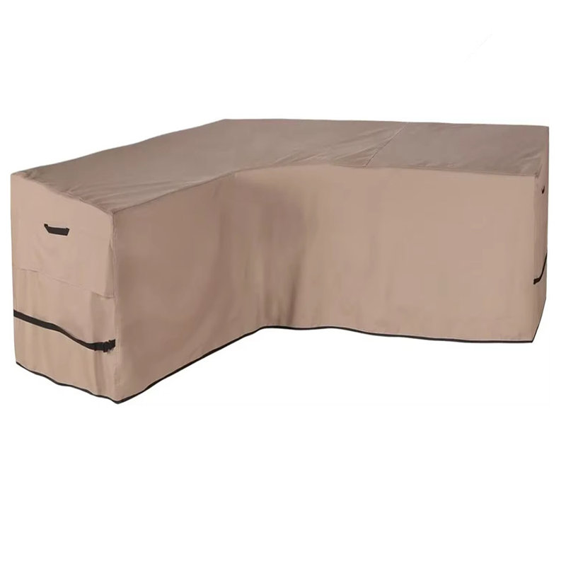 Housse de canapé d'extérieur en L en forme de L (1pc) - Housse de canapé modulaire imperméable toutes saisons, robuste avec sangles sécurisées, pour terrasse / patio