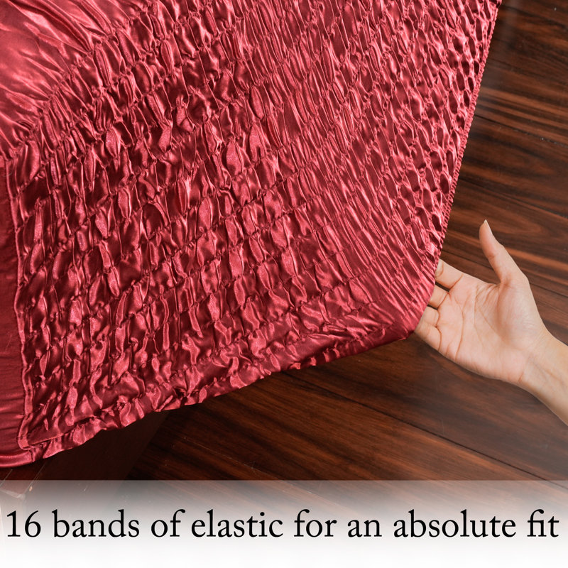 Smooth Satin BedTite Tight Grip Sheet Set, California King, Burgundy