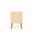 Table de chevet en brun rustique et blanc-980916985