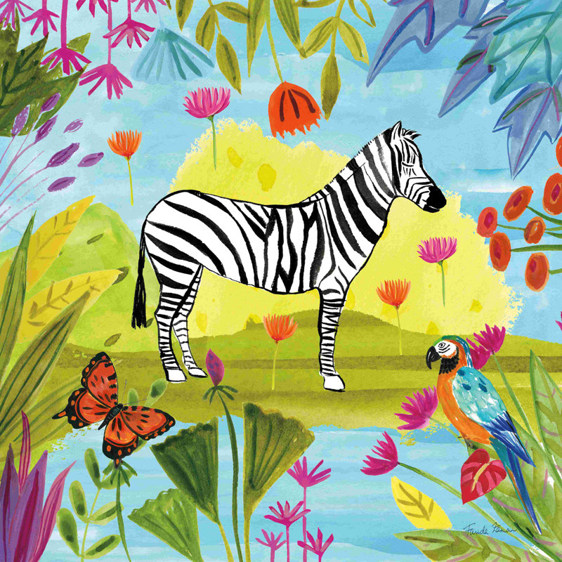 the Big Jungle III - Impression sur toile tendue, H 12 po x l 12 po