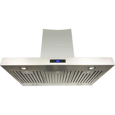 Cavaliere 36" Stainless Steel 600 CFM Ducted (Vented) Island Range Hood with Baffle Filter