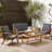 Corder Acacia 4 - Person Patio Conversation Set with Cushions