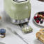 Swan  Retro 2 Slice Toaster with 6 Browning Levels for Toast, Bagels, Breakfast Muffins, Defrost/Reheat/Cancel, Hidden Cord Storage, Non-Slip Feet, 930W