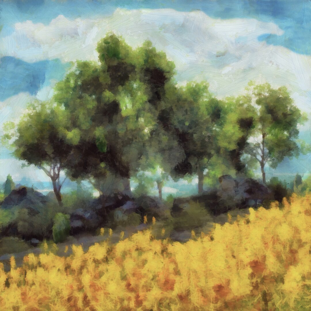 Leinwandbild Mellow Yellow Landscape II von Alonzo Saunders