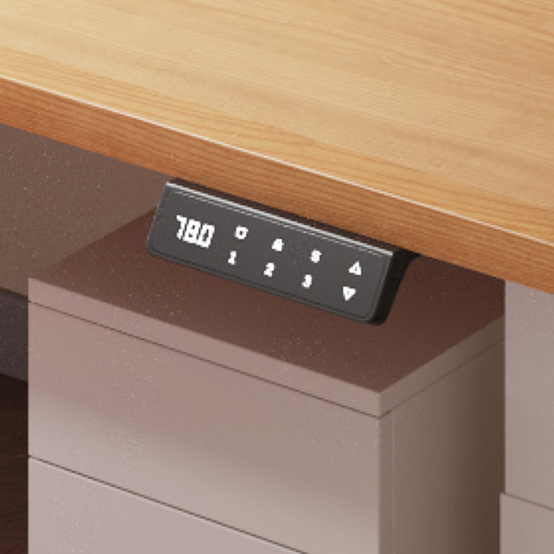 Height-adjustable desk for study solid wood table, 46.85" H x 62.99" W x 31.5" D