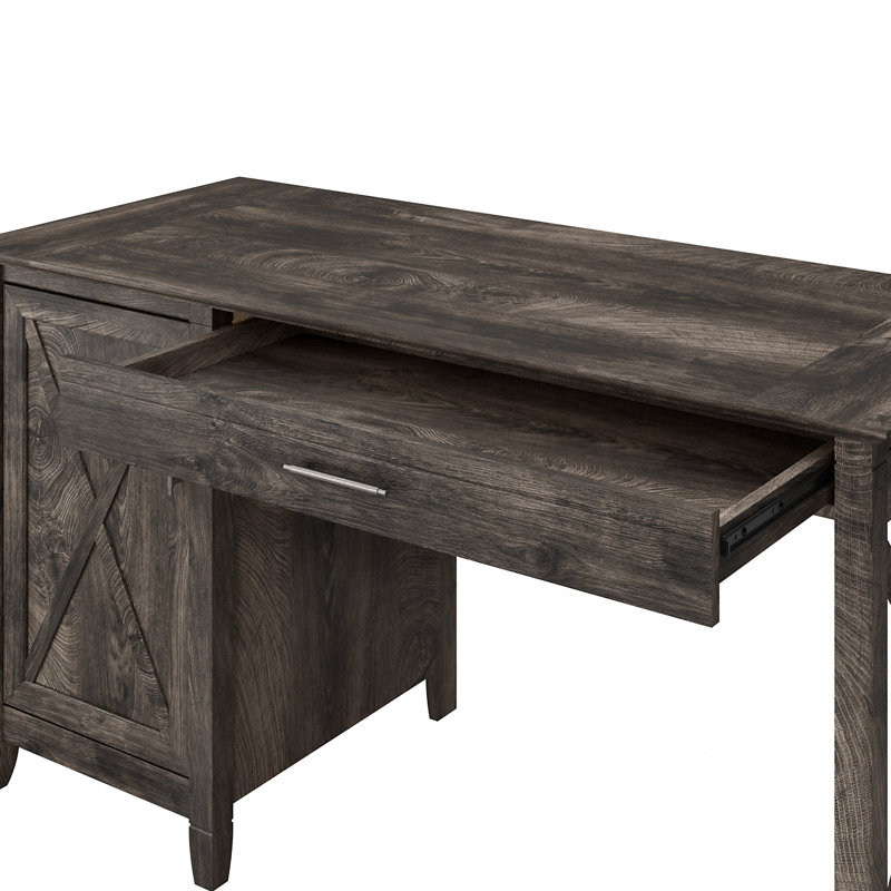 Ozro Computer Desk, Dark Gray Hickory