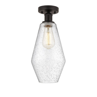 Plafonnier semi-encastré en verre Amylea
