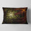 Coussin décoratif imprimé floral rouge et jaune