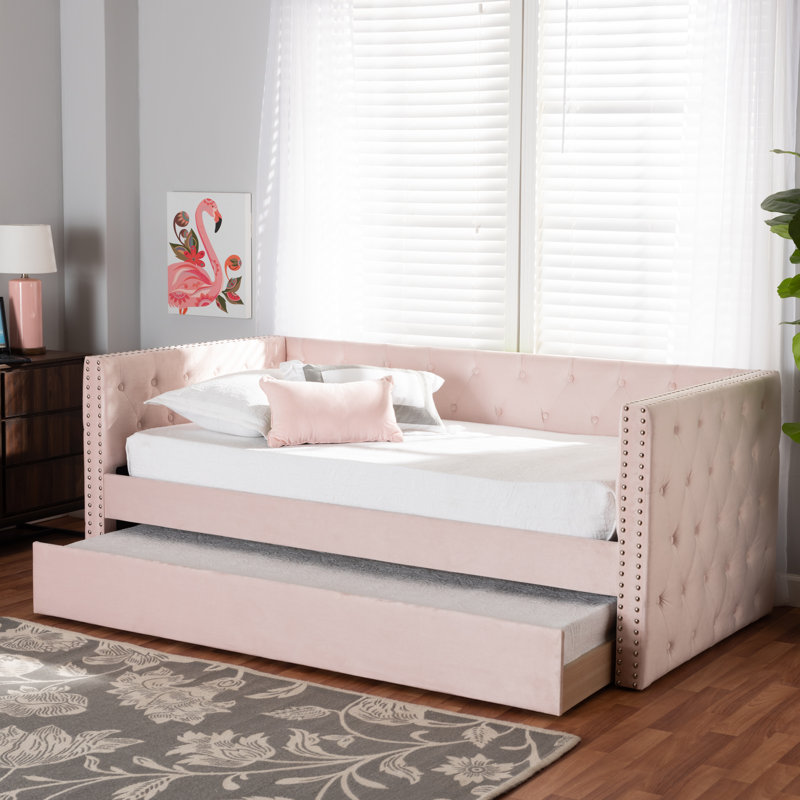 Florissant Upholstered Daybed, Twin, Pink