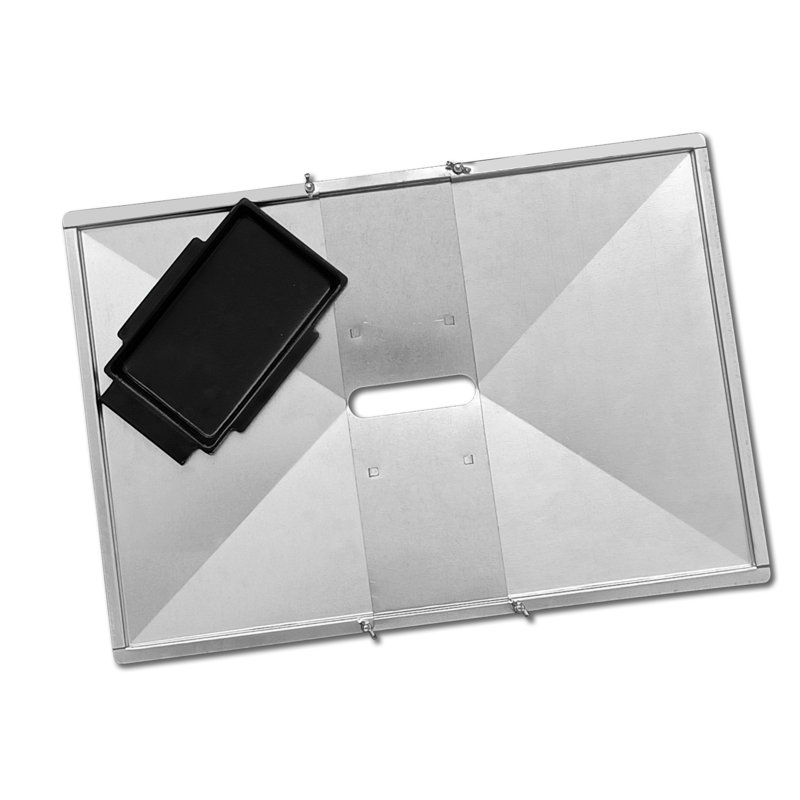 Ensemble de bac à graisse réglable Quickflame (16 à 20 pouces) pour barbecues au gaz barbecue, bac d'égouttement universel, acier