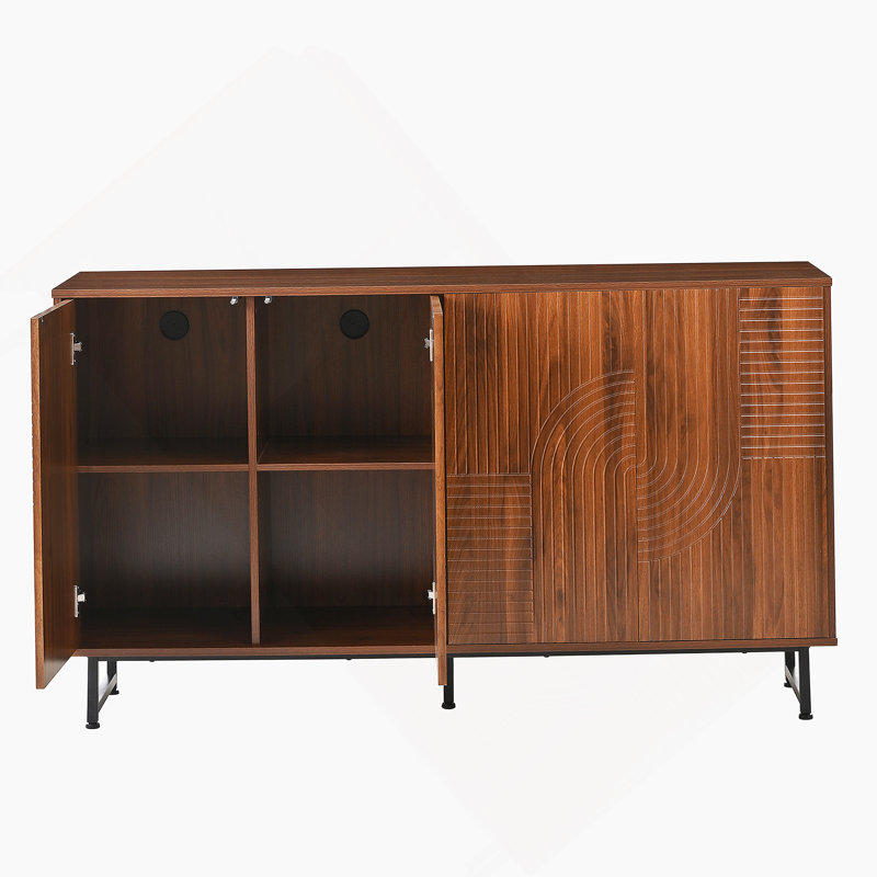 Accent Cabinet, Sideboard Buffet Cabinet With Metal Legs For Living Room, Dining Room, Entryway