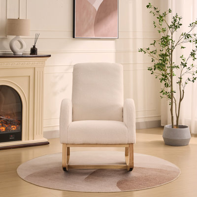 Chaise berçante confortable et pratique pour chambre de bébé avec poches latérales