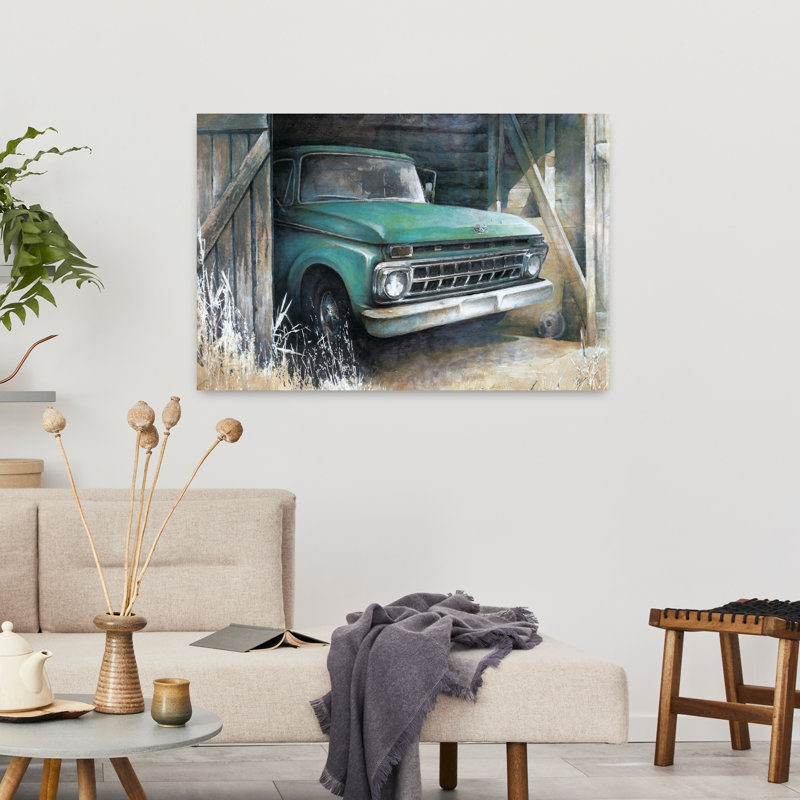 Ce vieux camion, art architectural rétro, H 36 po x l 24 po