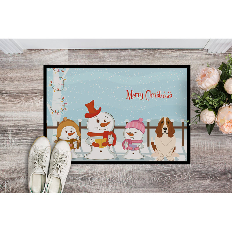 Tapis d'extérieur Burlap Merry Christmas, Rectangle 1 pi 6 po x 2 pi 3 po