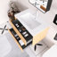 Meuble-lavabo mural en céramique blanc à grain de bois-529823391-529823376