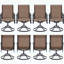 Ensemble de 2 chaises de patio pivotantes à 360 ° en tissu textilène-830032574