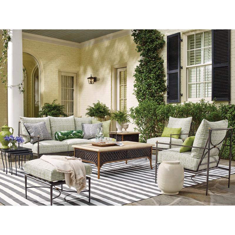 Roma Patio Chair with Cushions, Natural White, No Welt