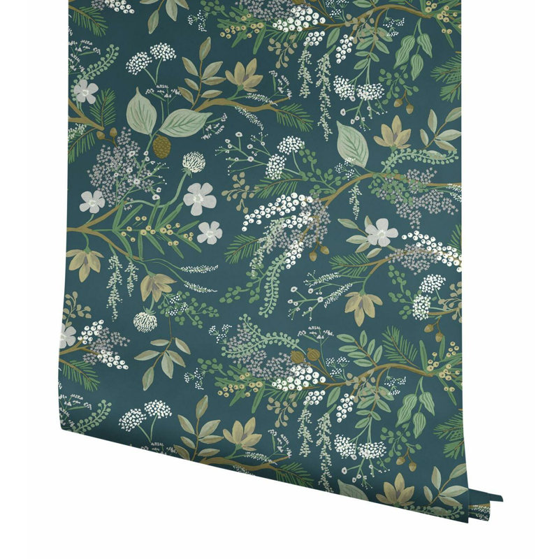 Juniper Forest 27' x 27" Wallpaper Roll, Pine
