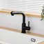 Robinet de cuisine noir avec bec rétractable - Style moderne, acier inoxydable, robinets de salle de bain et robinetterie en céramique, rotatif à 360 °-449229031