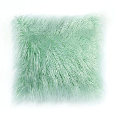 Faux Fur Reversible Throw Pillow