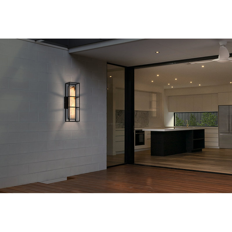 Blakley Indoor/Outdoor Sconce, 16" H x 5" W x 4" D, Black
