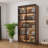 Display Cabinet, 5 Tier Display Case With 4 Glass Doors-1236834756