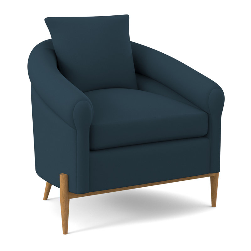 Jaxson Upholstered Armchair, Amber, Margaret Lagoon Polyester Blend