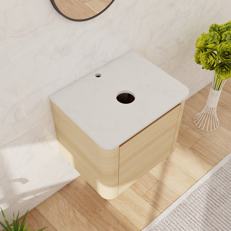 Base de meuble-lavabo mural 24 "avec 1 porte, Beige