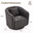 Boucle Polyester Upholstered Swivel Armchair-1201399735