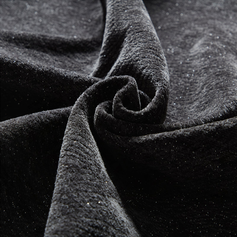 Canapé simple en tissu d'ameublement Chenille, Noir