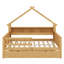 Lits plateforme Woodhouse avec DEL, tablettes de rangement, tiroirs et garde-corps-366548718