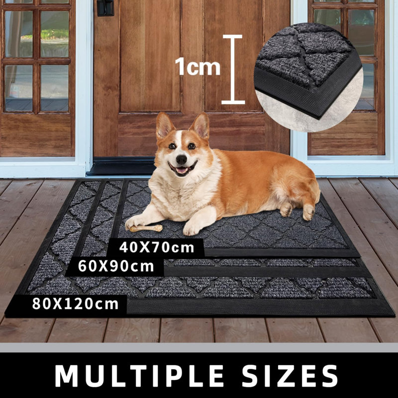 Non-Slip Geometric Doormat