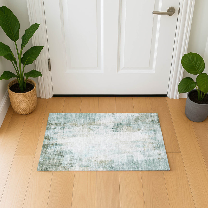 Premium Machine Washable Mayfield  modern Rug, 1'8" x 2'6", Sage