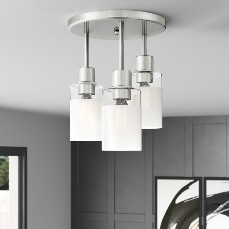 Archiebald Glass Semi Flush Mount