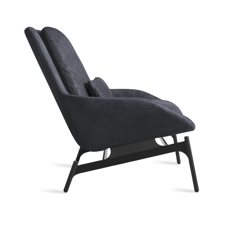 Field Lounge Chair, Ink Genuine Leather