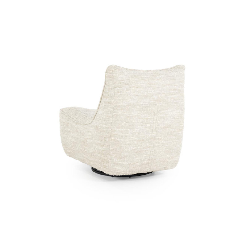 Accent Chair Swivel Lounge Chair, Beige Fabric
