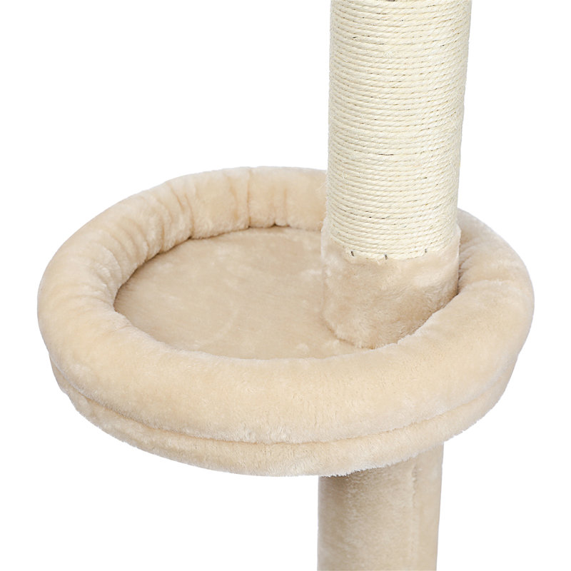 Tour pour chat interactive à 5 niveaux, Beige