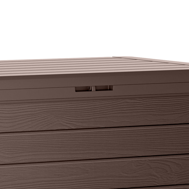 Rebrilliant Farthing 78cm W 190L Water Resistant Plastic Lockable Deck Box in Brown