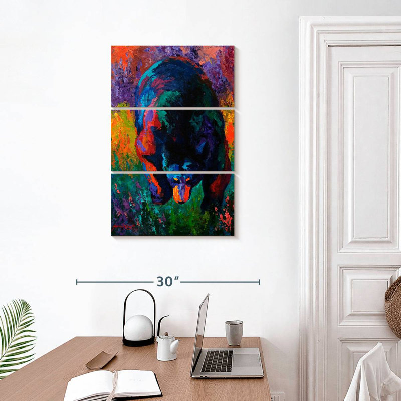 Brampt Grounded Black Bear, 32" H x 20" W