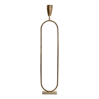 Gold Trumpet Taper Candle Holder