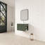 Ensemble de meuble-lavabo mural simple 30 po Aurilla avec comptoir en céramique blanc vert forêt et tablette droite Aurilla-641886403